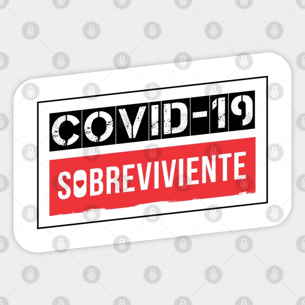 Coronavirus Covid-19 Sobreviviente (Spanish Edition) Sticker by Optimix